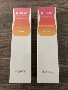 B-FLAT Belly Firming Cream by KOEC - set of 2 both new and sealed exp. 2029